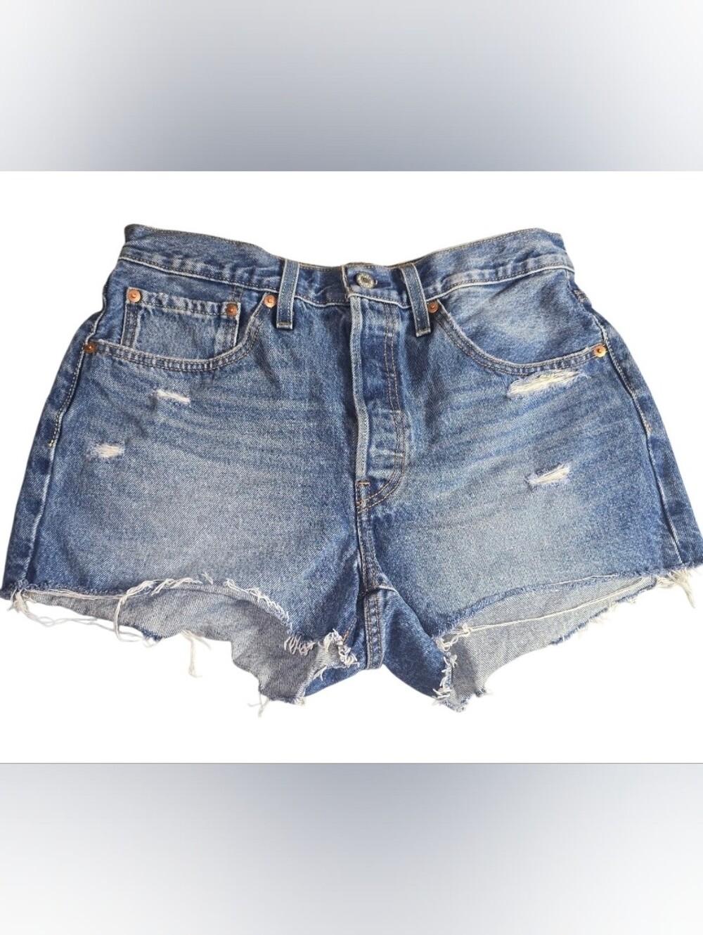 Levi’s 501 Women’s Size 30 High Rise Distressed Cutoff Denim Shorts